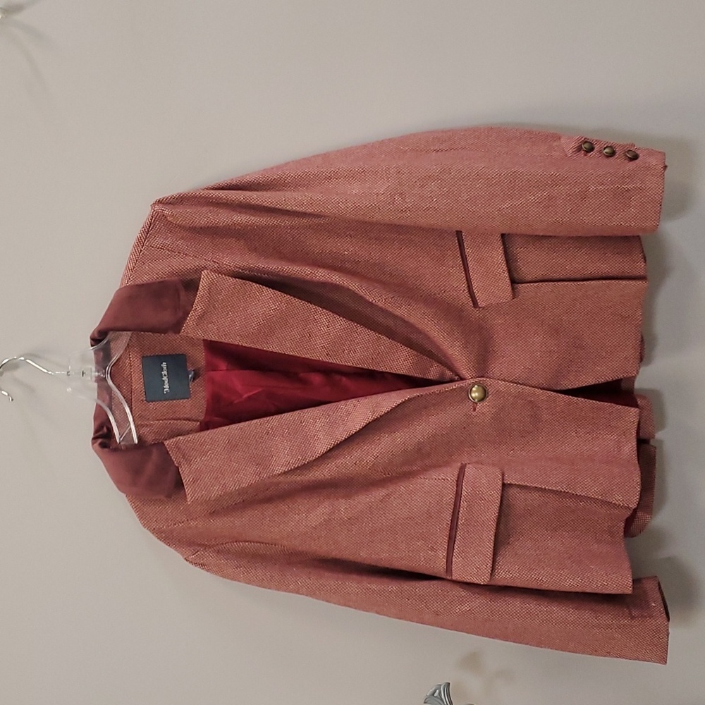 Modcloth tweed style blazer with velvet sz 1x